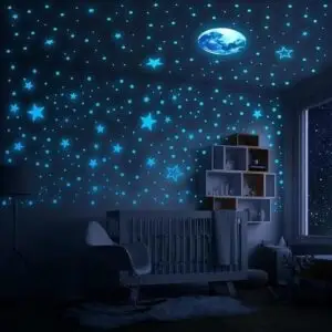 Grahak Trend Florucent Night Glowing Radium Sticker( 201 Stars Big and Small, 1 Moon,1 Rocket,1 Astronaut, 1 Farry, 1 Shuttle, 1 Planet Orbit )