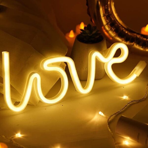 Love Neon LED Light Sign Romantic Room Decor | Night Light | Table Accessory | Gifting Idea - Image 3