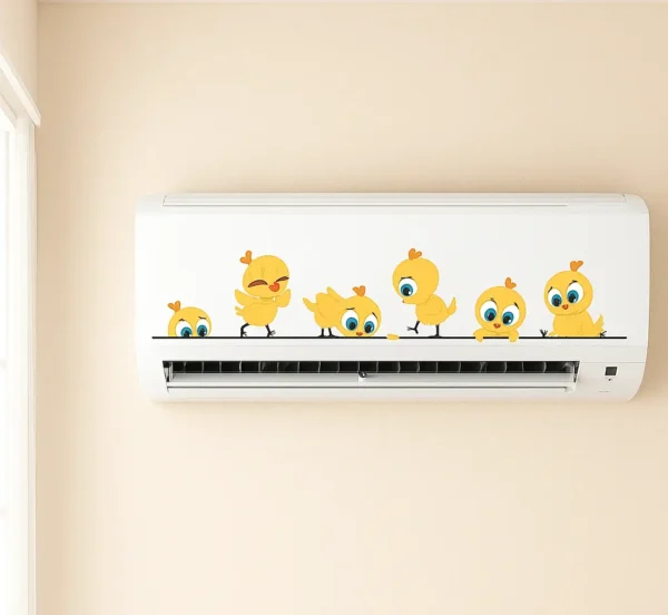 Sticky Walls AC Sticker – Yellow Birds on a Branch