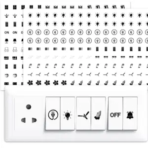 Transparent Switch ID Stickers – 330 Pcs | 46 Unique Designs