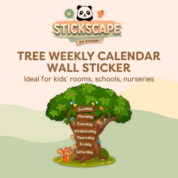 DECAL SHOP 7 Day Week Name Tree Baby Wall Sticker - Image 2