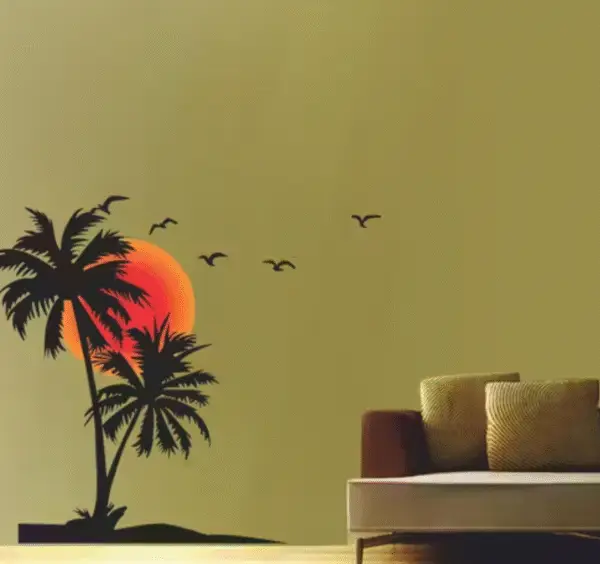 Palm Tree Sunset Wall Decal – Tropical Vibes for Your - Image 2