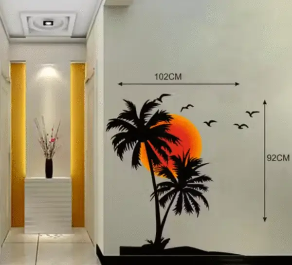 Palm Tree Sunset Wall Decal – Tropical Vibes for Your - Image 3