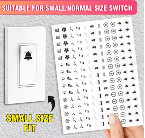Transparent Switch ID Stickers – 330 Pcs | 46 Unique Designs - Image 3