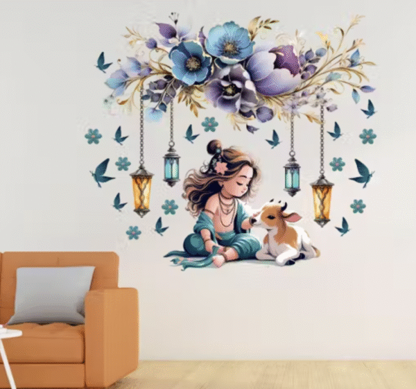 ArtfulDecals Krishna Wall Sticker for Bedroom & Hall - Image 3
