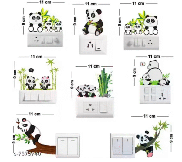 Switch Board Sticker – Animal Theme (9cm x 11cm) 8 Stickers - Image 2