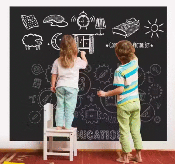 Sticker Aura Black Board Vinyl Wall Sticker (45x200 cm)
