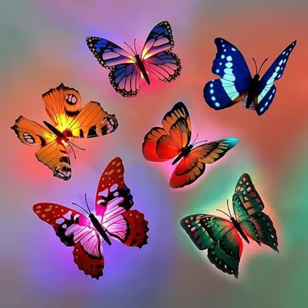 Pack of 5 Pcs Butterfly LED Wall Decoration Light
