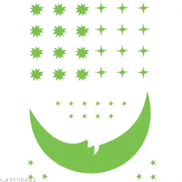 Grahak Trend Florucent Night Glowing Radium Sticker( 201 Stars Big and Small, 1 Moon,1 Rocket,1 Astronaut, 1 Farry, 1 Shuttle, 1 Planet Orbit ) - Image 3
