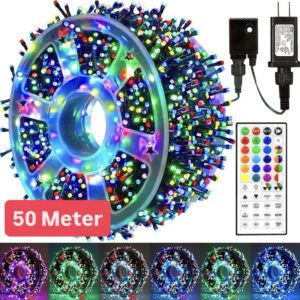50 Meter Multicolor Copper String Light with 8 Modes