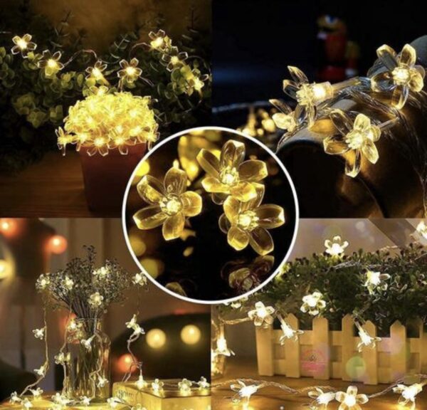 14 LED Silicone Blossom Fairy String Lights – 3 Meter Warm White - Image 7