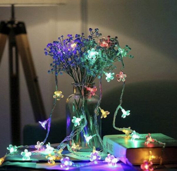 14 LED Silicone Blossom Fairy String Lights – 3 Meter Warm White - Image 3